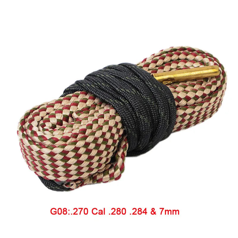 Hunting Gun Bore Cleaner Snake.22 Cal.223 Cal.38 Cal& 5.56mm,7.62mm,12GA Rifle Cleaning Kit Tool Rifle Barrel Calibre Snake Rope - Korvel