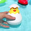 Juguete de baño de spray de agua en forma de huevo de pato pingüino para niños