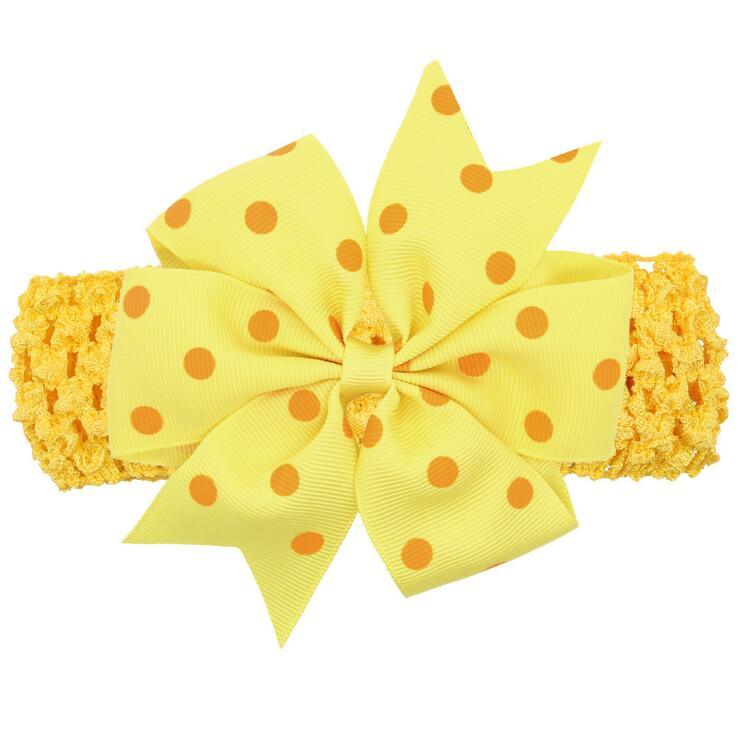Modern Luxury Dot Bow Wide Headband for Girls