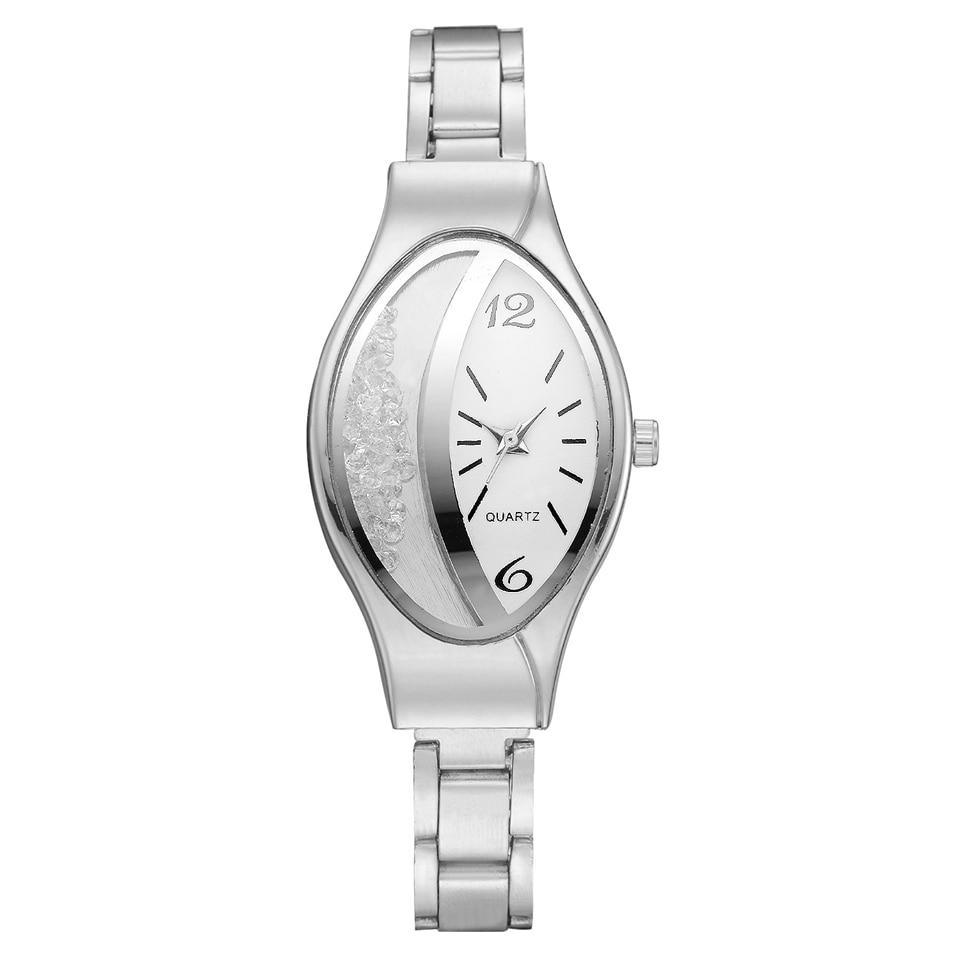 Montre de luxe élégante pour femmes avec bracelet en cuir
