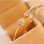 Adjustable Stainless Steel Crystal Double Heart Bow Cuff Bracelet