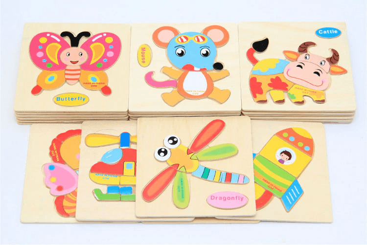 Rompecabezas Educativos 3D de Madera Stevvex para Niños