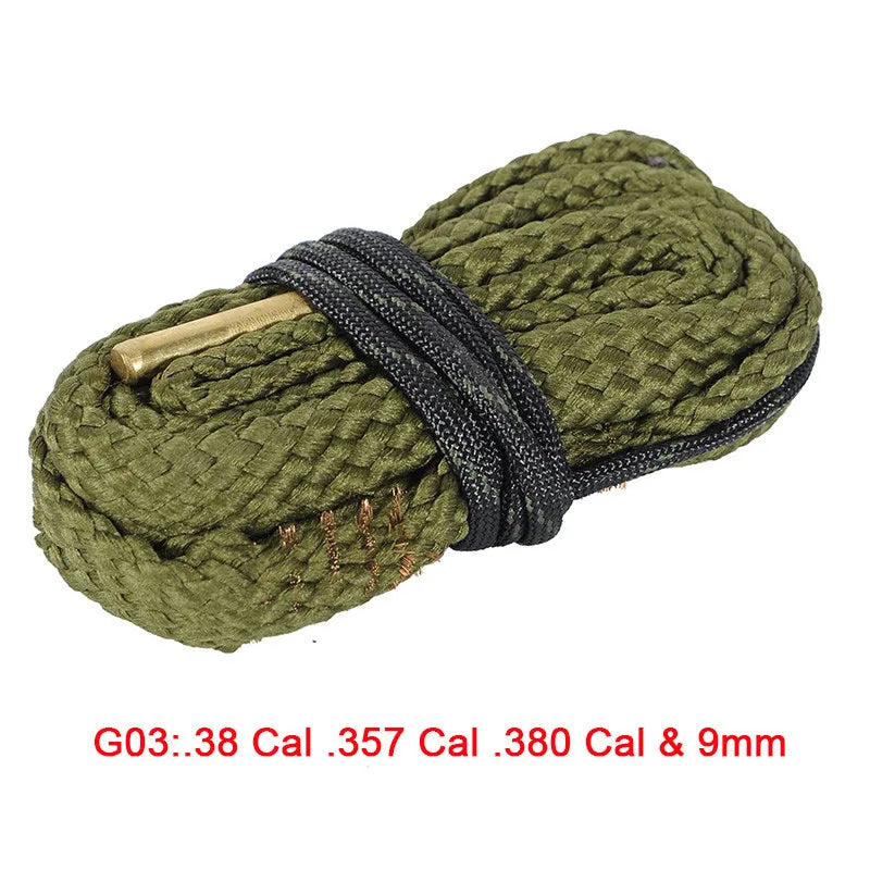 Hunting Gun Bore Cleaner Snake.22 Cal.223 Cal.38 Cal& 5.56mm,7.62mm,12GA Rifle Cleaning Kit Tool Rifle Barrel Calibre Snake Rope - Korvel