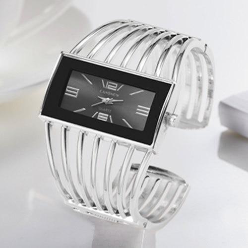 Montre Bracelet Bangle Femme en Or Rose Élégante