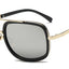 Elegant Oversized Gold Metal Frame Sunglasses