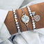 Handmade Bohemian Heart Beads Layered Bracelet Set for Women