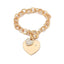 Trendy Gold Heart Charm Bracelet for Women - Stylish Silver Link Chain Jewelry - Korvel