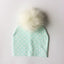 Chapeau de bébé moderne de luxe avec pompon pour l'automne et l'hiver