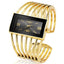 Montre Bracelet Bangle Femme en Or Rose Élégante
