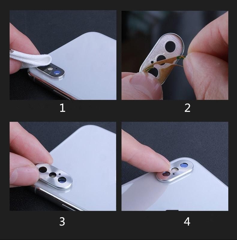Protecteur d'objectif de caméra en verre trempé premium pour iPhone XR