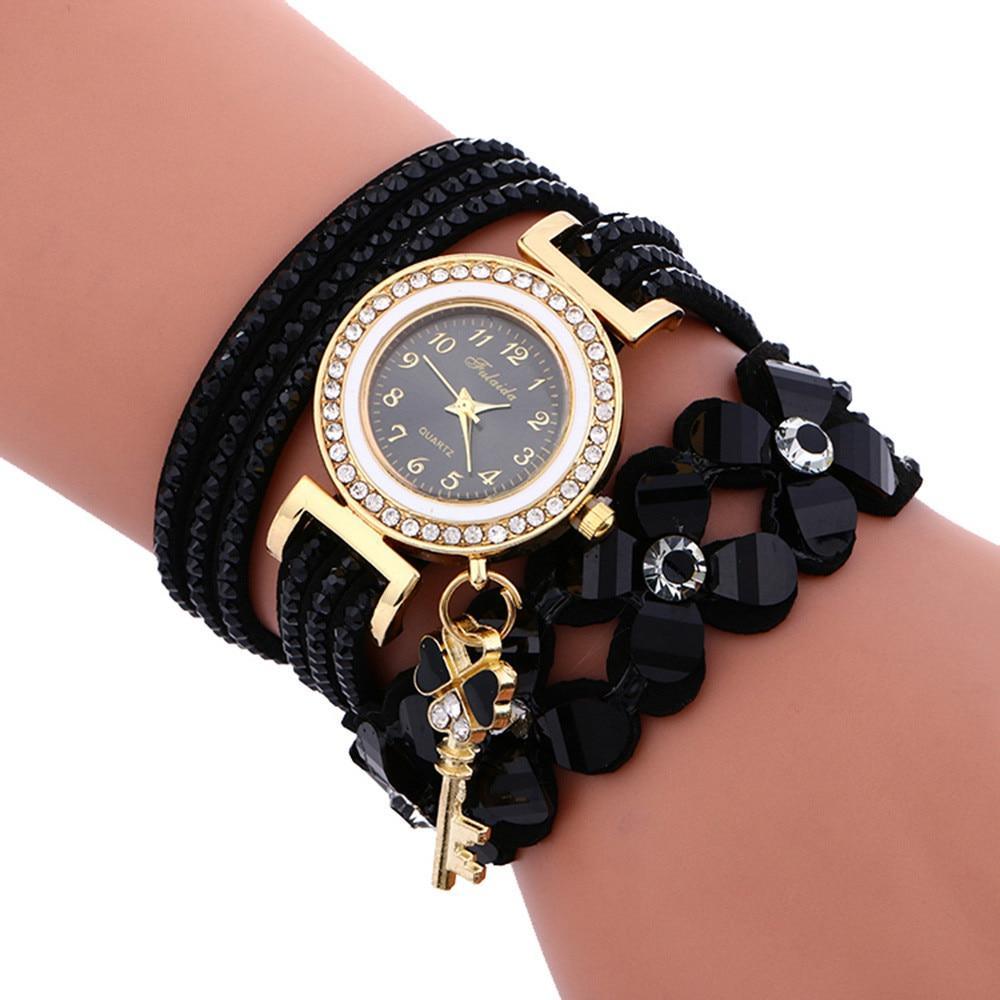 Montre analogique en alliage quartz décontractée de luxe pour femmes