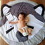 Alfombra de Juego de Algodón Premium para Bebés - Alfombra Redonda Suave para Niños