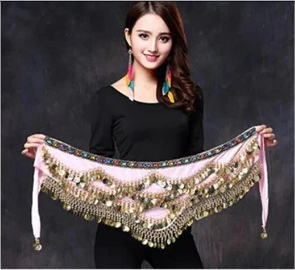 Vila&Yomi Premium Belly Dance Belt with Crystal Accents