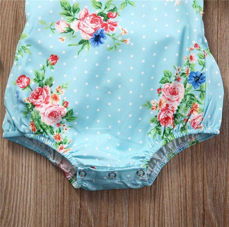 2-Piece Newborn Baby Sleeveless Cotton Rompers Set
