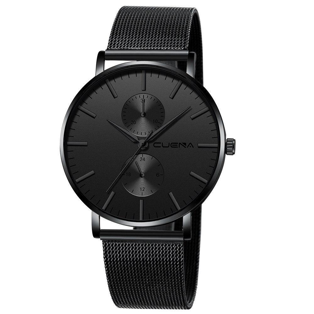 Montre classique décontractée en métal unisexe de luxe