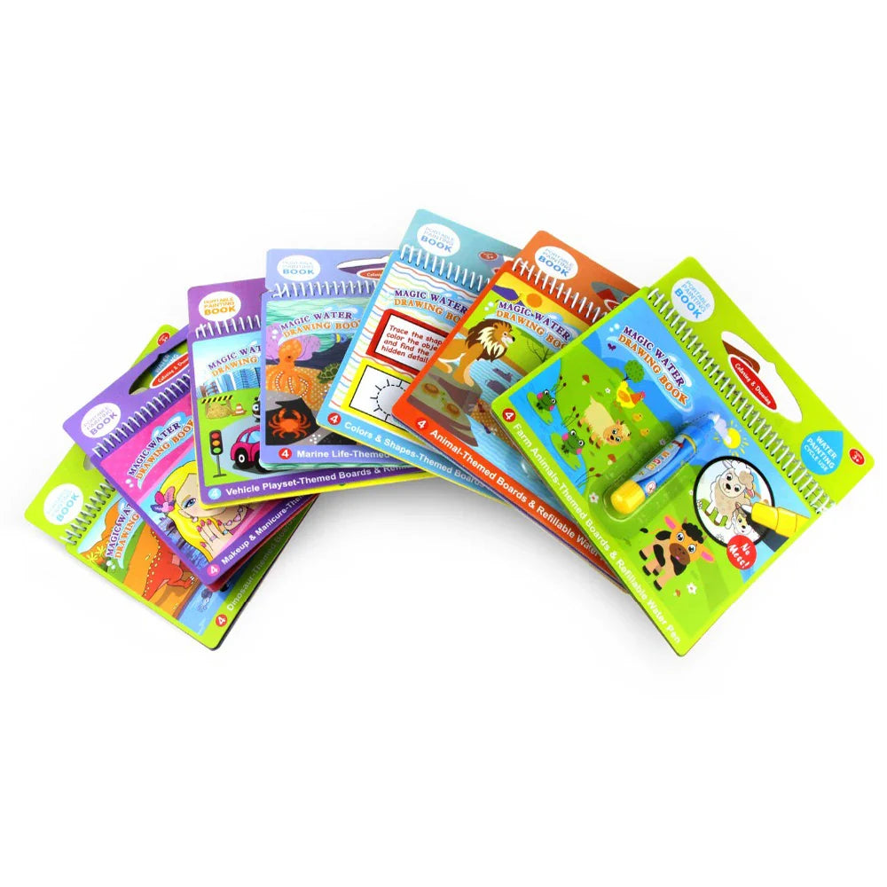 8 styles Magic Water Drawing Book Coloring Doodle - Korvel