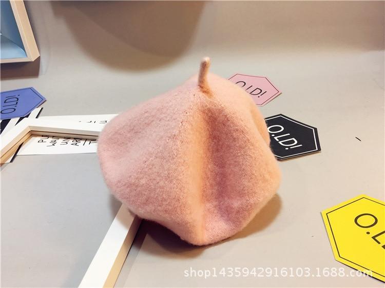 Pure Wool Baby Beret Hat in Modern Retro Design