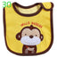 Bib de bebé de algodón con diseño de dibujos animados - Impermeable y cómodo
