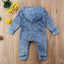 Stylish Long Sleeve Hooded Romper for Newborns