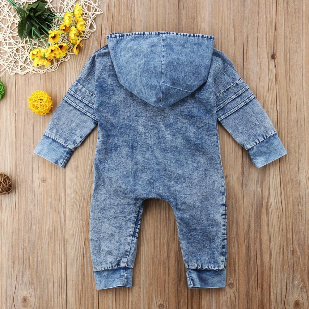 Stylish Long Sleeve Hooded Romper for Newborns