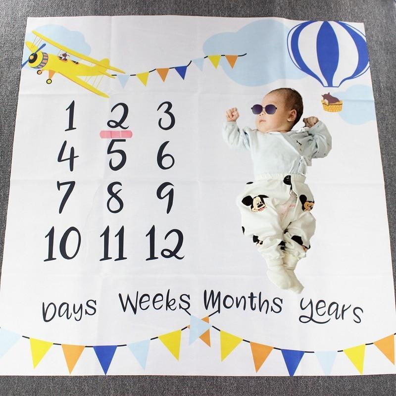 Adorable Cartoon-Themed Baby Milestone Blanket and Play Mat - Korvel