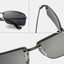 Premium Rimless Polarized Sunglasses for Men - Stylish Gold Shades - Korvel