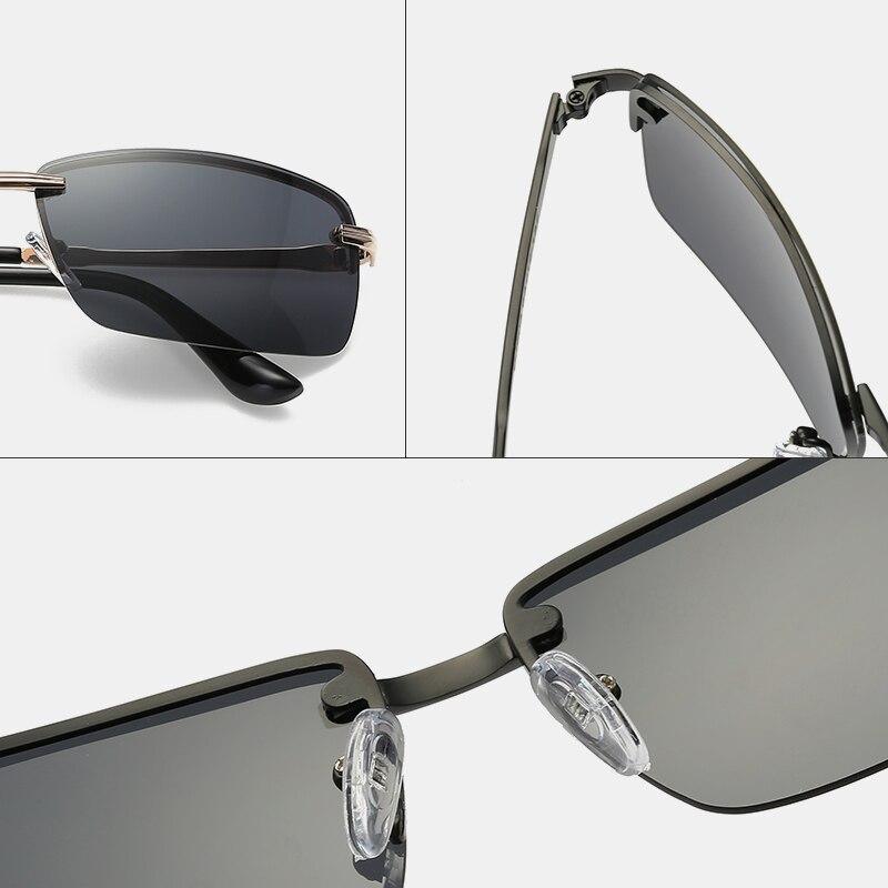 Premium Rimless Polarized Sunglasses for Men - Stylish Gold Shades - Korvel