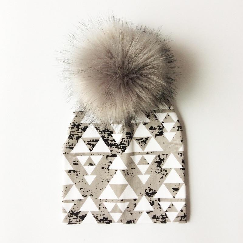 Luxury Cartoon Print Cotton Beanie Hat for Kids