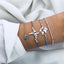 Luxury Gold Crystal Circle Arrow Bracelet Set for Women