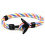 Pulsera de Paracord con Ancla Negra Elegante para Hombres