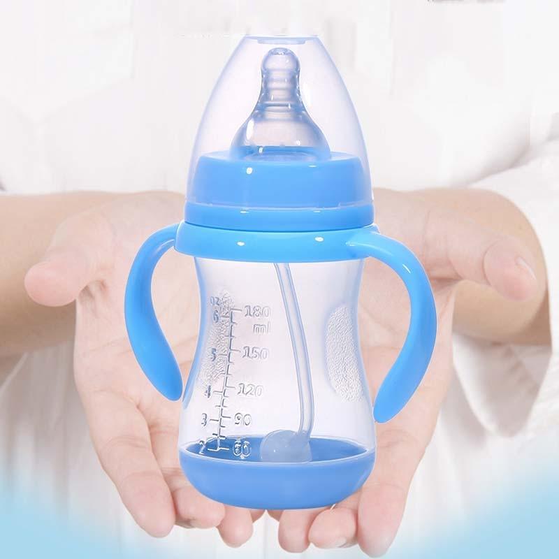 Botella para Bebés Anti-Cólicos Libre de BPA con Popote