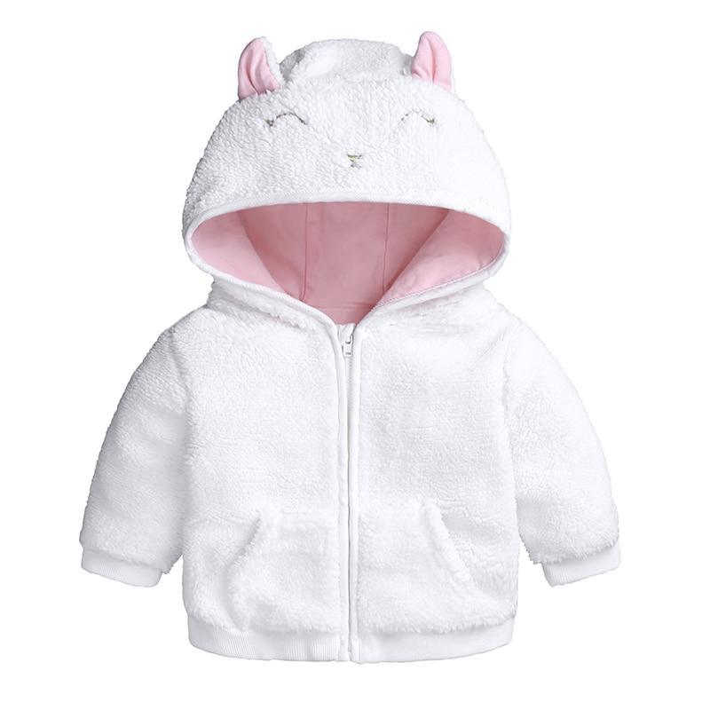Winter Warm Cartoon Bear Hooded Jacket for Newborns