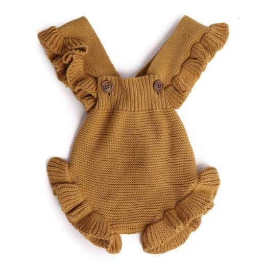 Combinaison Tricotée de Style Rétro pour Fille Bébé