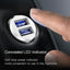 Chargeur de voiture USB noir double 3.1A - Adaptateur de charge rapide