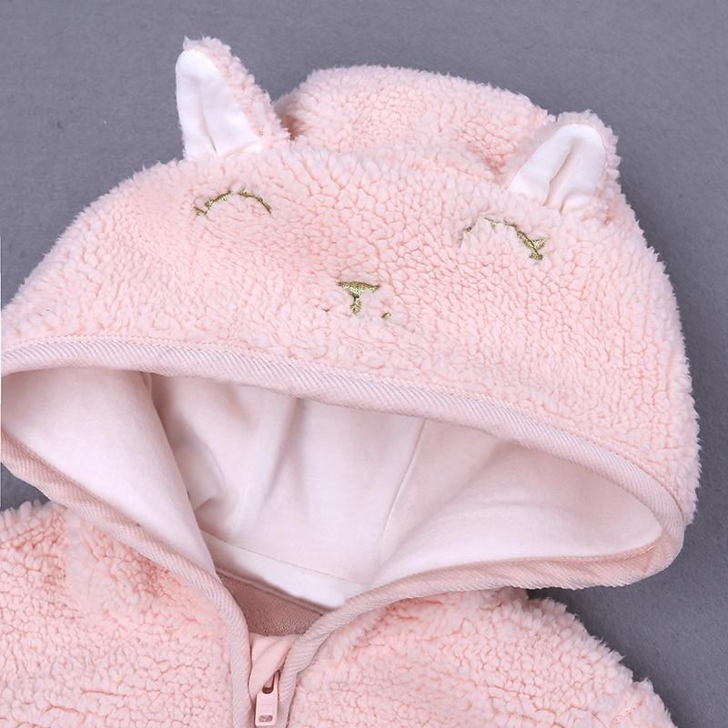 Winter Warm Cartoon Bear Hooded Jacket for Newborns
