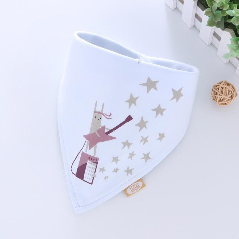 Adjustable Cotton Cartoon Bandana Bibs for Babies