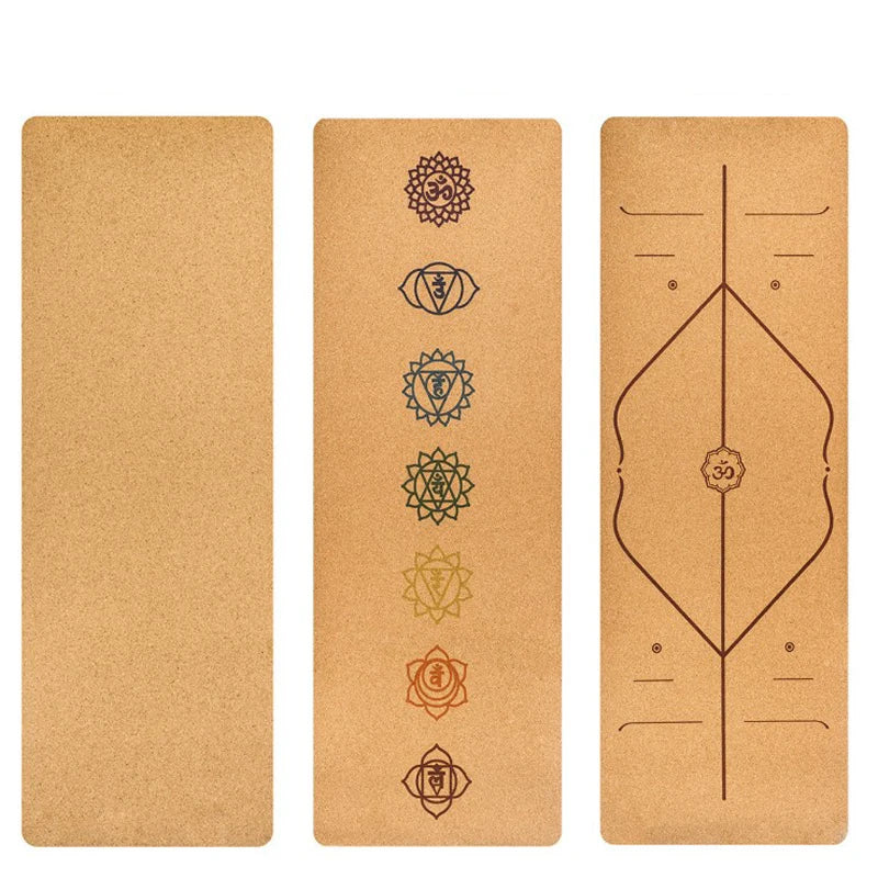 Alfombrilla de Yoga de Corcho Natural TPE - Antideslizante y Ecológica