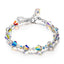Fashion Summer Square Crystals Link Chain Stretch Charm Bracelets