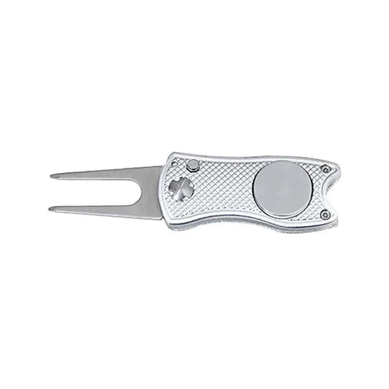 Foldable Golf Divot Tool with Golf Ball  Tool Pitch Groove Cleaner Golf Training Aids Golf Accessories Putting Green Fork - Korvel