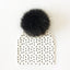 Chapeau de bébé moderne de luxe avec pompon pour l'automne et l'hiver