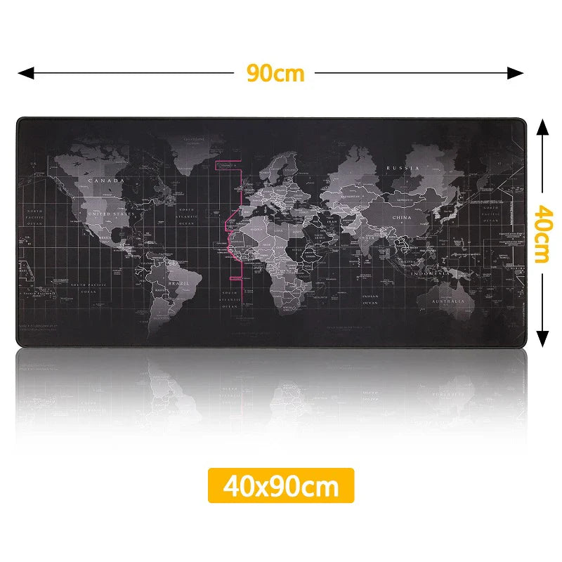 Tapis de souris de jeu RGB premium avec design de carte du monde