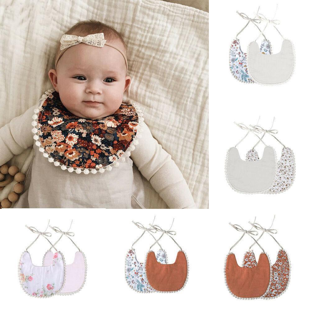 Bavoirs Floraux de Luxe Faits Main - 100 % Coton et Imperméables