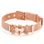 Conjunto de Pulseras de Acero Inoxidable Elegante con Charm de Corazón de Cristal