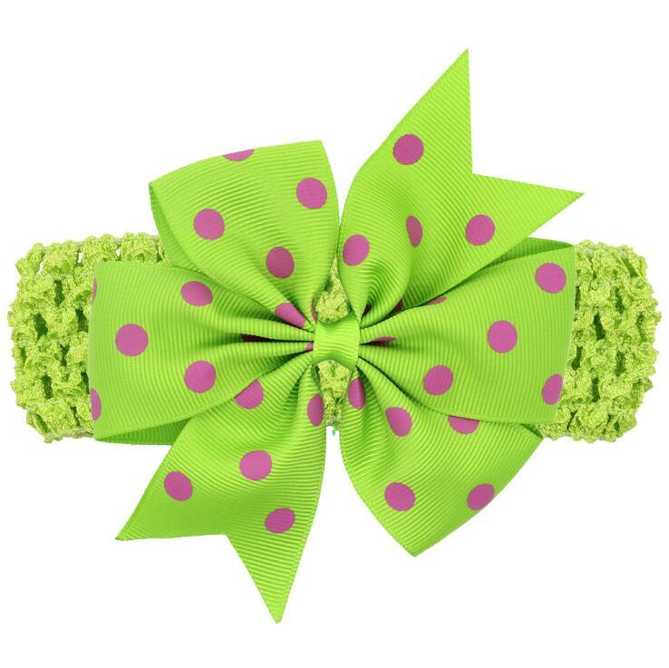 Modern Luxury Dot Bow Wide Headband for Girls