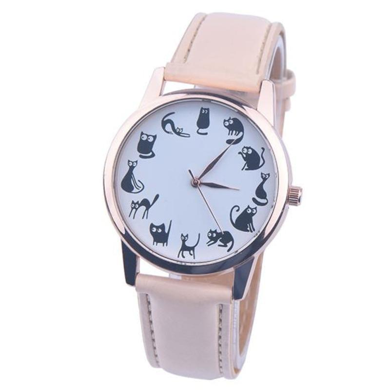 Montre à Quartz Classique Chat pour Femmes - 8 Couleurs Élégantes