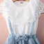 Conjunto de Vestido con Volantes Encantador para Niñas Pequeñas