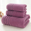 Premium Stripe Cotton Bath Towel Set - 3 Piece Collection