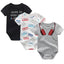 3-Piece Modern Baby Bodysuit Set - Unisex Unicorn Design