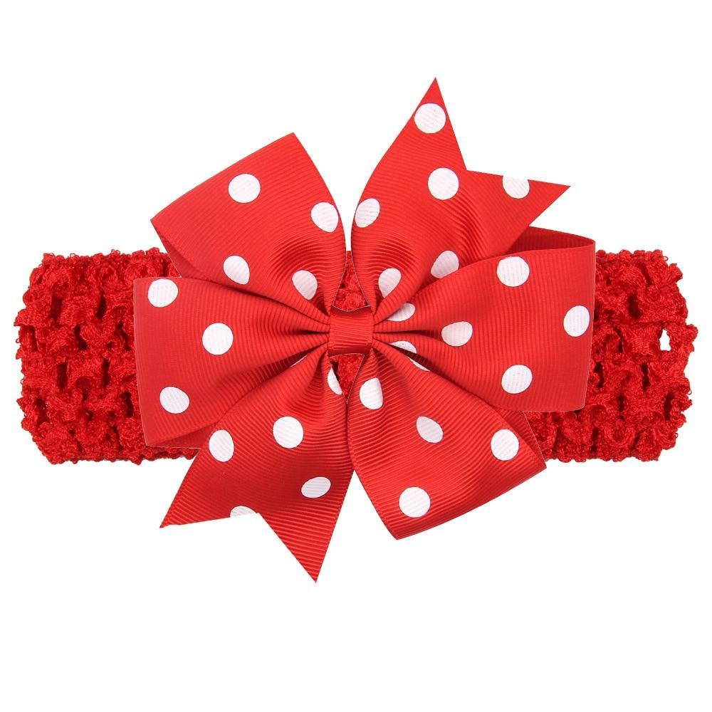 Modern Luxury Dot Bow Wide Headband for Girls