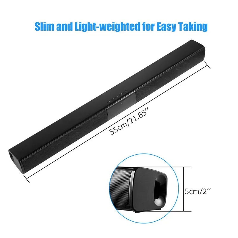 Barre de son Bluetooth 20W pour home cinéma et PC